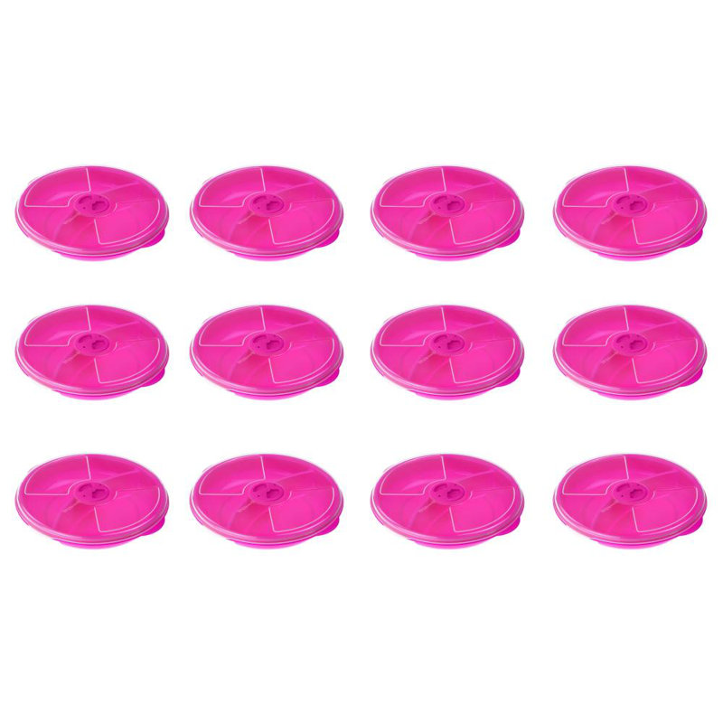 Ensemble de plats à service divisé Guzman, Rose, Ensemble de 12