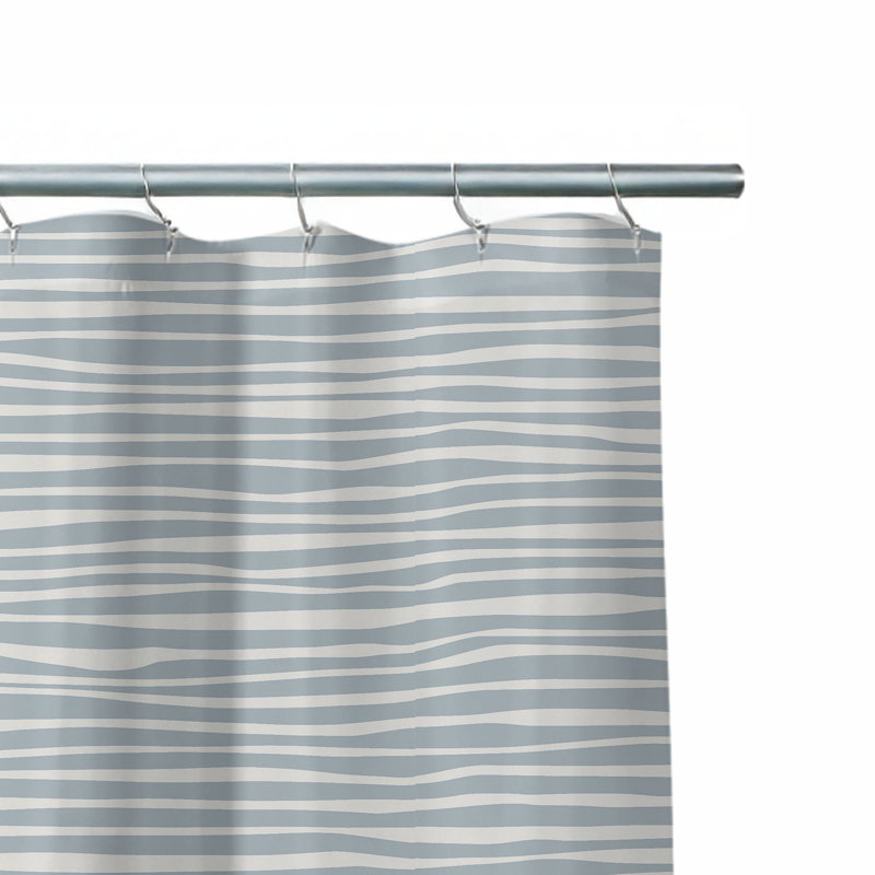 Rideau de douche ultra-mince Thick N Thin, Blue/Slate Blue Striped 6