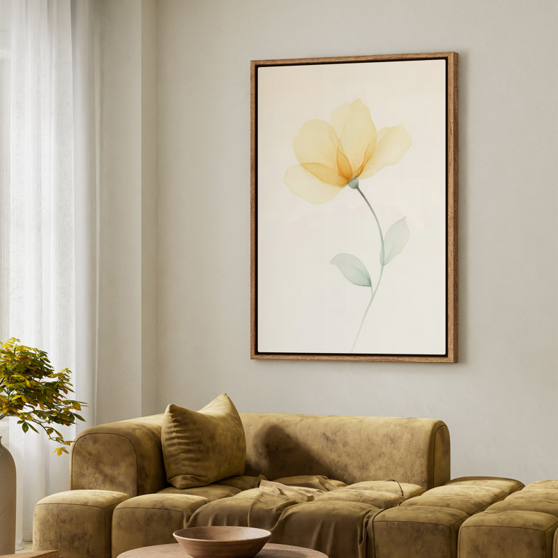 Art mural encadré, impressions florales pour chambre à coucher, 24 po x 36 po, 36" H x 24" W, Naturel