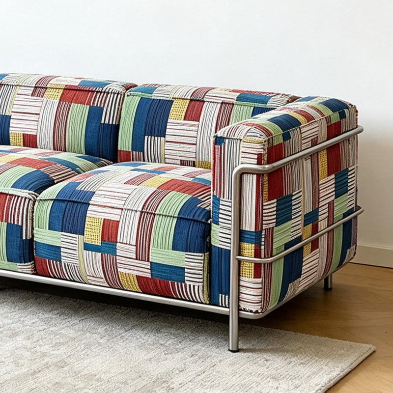 Canapé multicolore simple, tendance et créatif, L 86,61 po