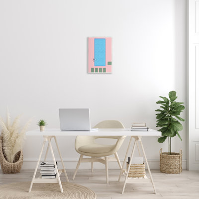 Abstract Summer Pool Wall Plaque Art by Regina Moore