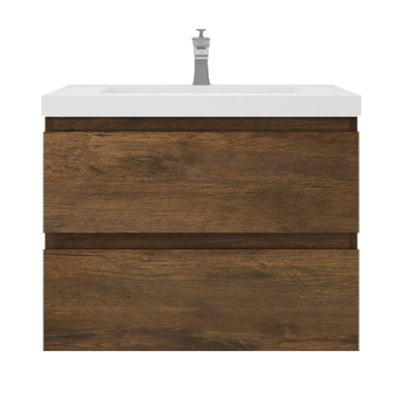 Cavaliere Single Bathroom Vanity with Acrylic Top, Rosewood