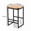 Ensemble de 2 tabourets de bar en jacinthe d'eau tissés pour comptoir de cuisine avec tabourets en jacinthe d'eau sans dossier et repose-pieds-155280968