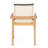2 Outdoor Chairs: With Comfortable Beige Textile Mesh Seat Wood Frame For Use