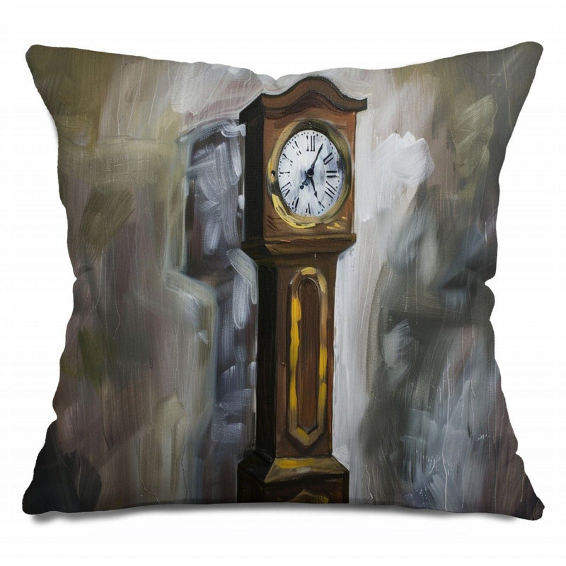 Coussin Trendy, Gris, H 16 po x l 16 po