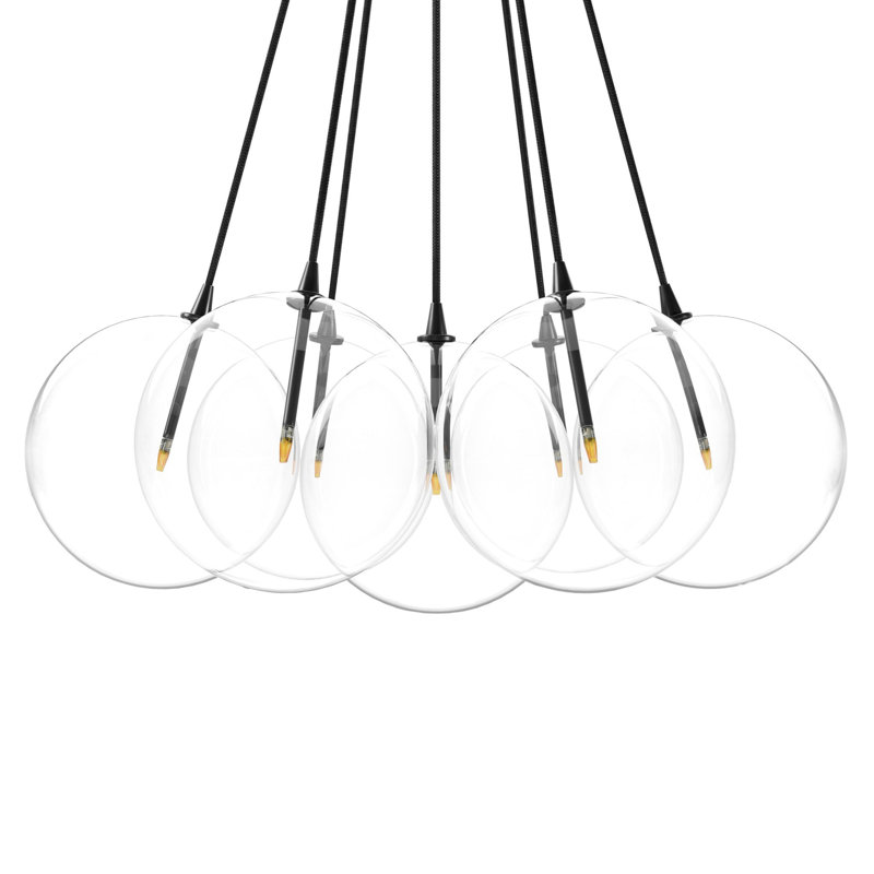 Cloud 7 - Light Chandelier, Black Gunmetal