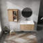 Meuble-lavabo mural avec rangement abondant et design tendance