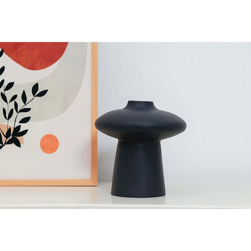 Consalve Ceramic Table Vase, 19cm H x 19cm W x 20cm D, Anthracite