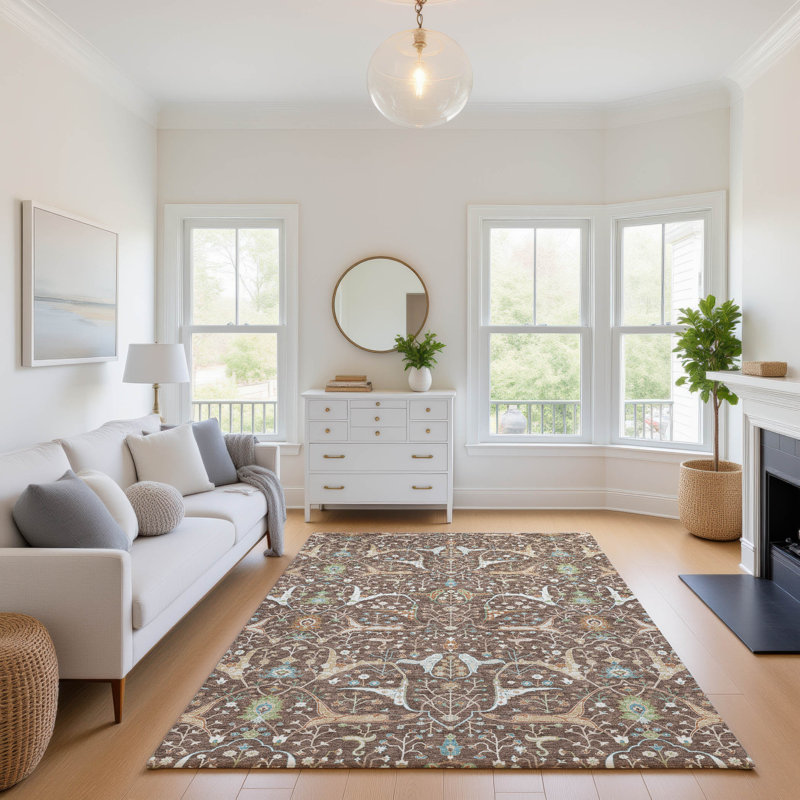 Tapis lavable à la machine de qualité supérieure Mayfield AMF2250, Brun, 8 pi x 10 pi
