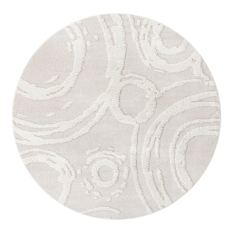Dequantae Abstract Indoor Rug, Round 7'10"