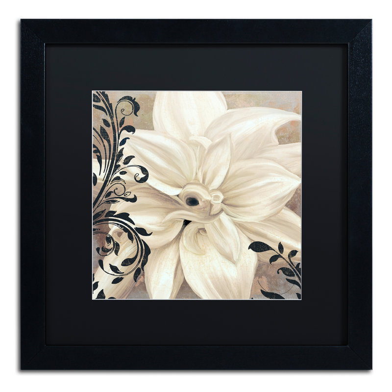 Framed Wall Art - Color Bakery ‘Winter White II’ Wall Decor with Matted Frame - Living Room, Kitchen, and Bathroom Art - 16x16