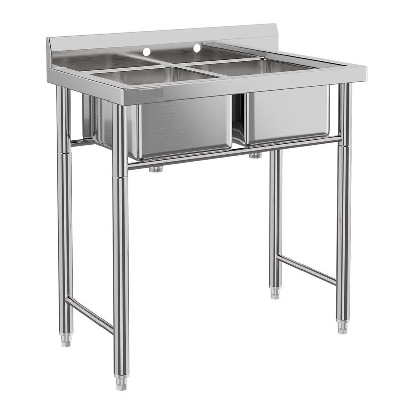 Commercial Free Standing Utility Sink Rounded Corners Kitchen Sink