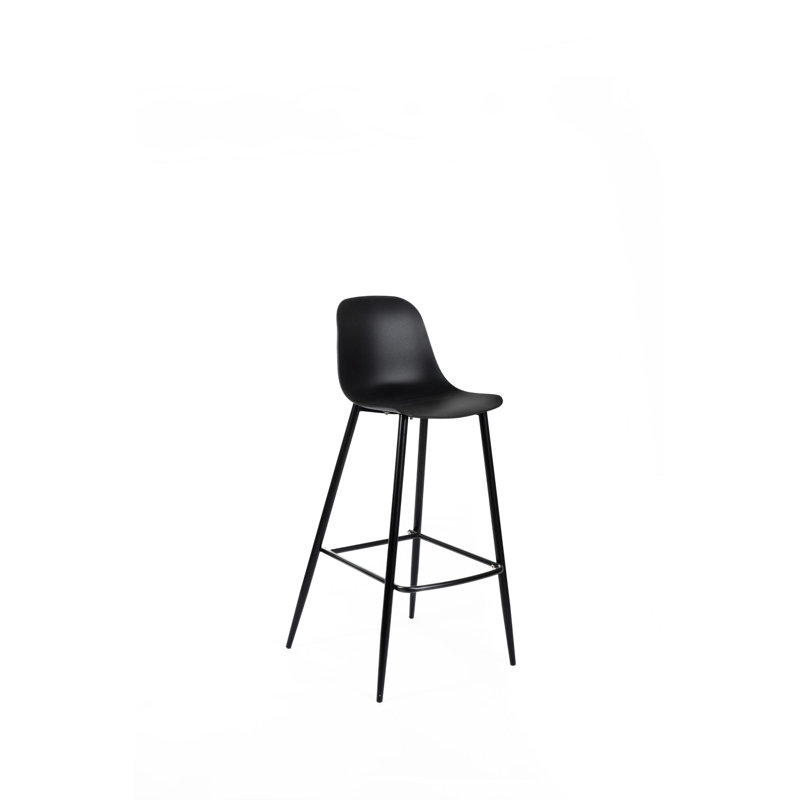 Dorchester Counter Stool with Metal Frame, Black