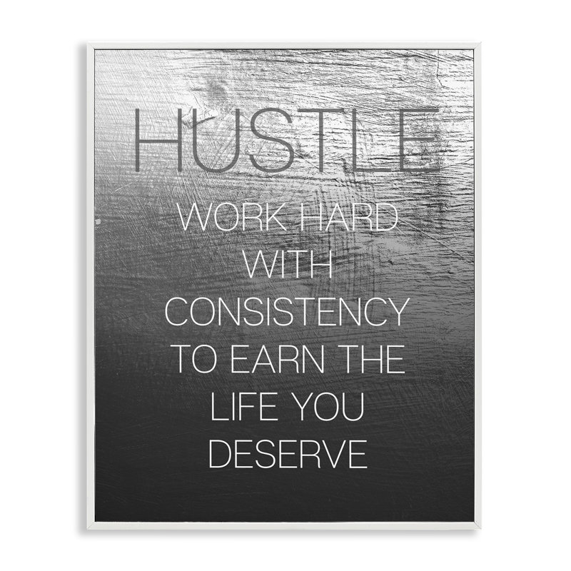  «Hustle Motivation», estampe numérique encadrée par Daphne Polselli, H 20 po x l 16 po