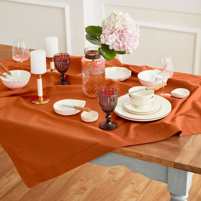 Cotton Linen Hemstitch - 100% Pure Table Throw