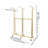 6 Arc Arm Height Adjustable Floor Stand Clothing Display Rack With Wheels-1140532262