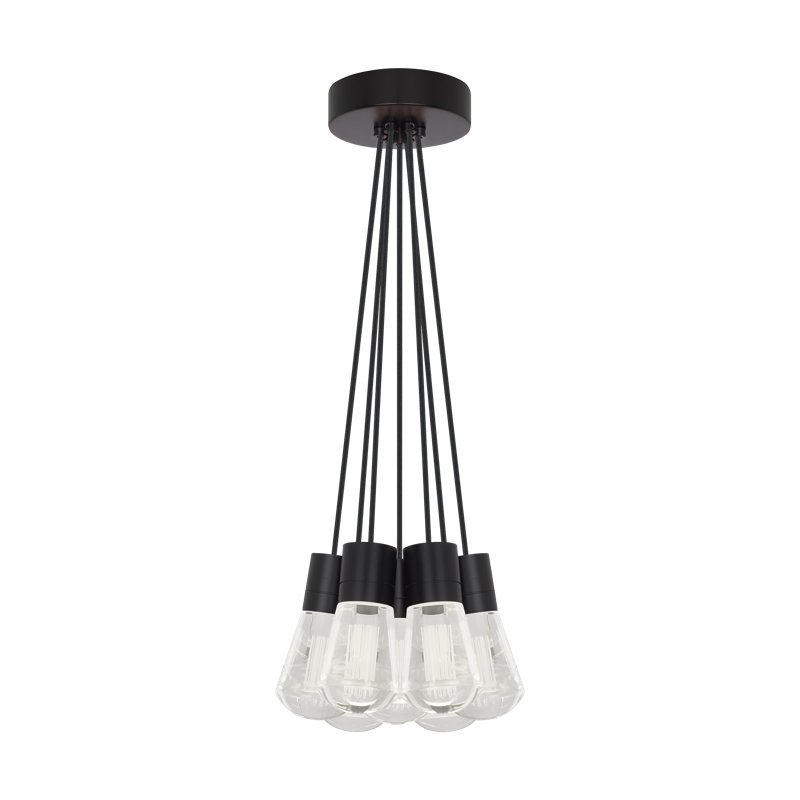 Alva LED Pendant, 151.6" H x 7.1" W x 9" D, Black, 7