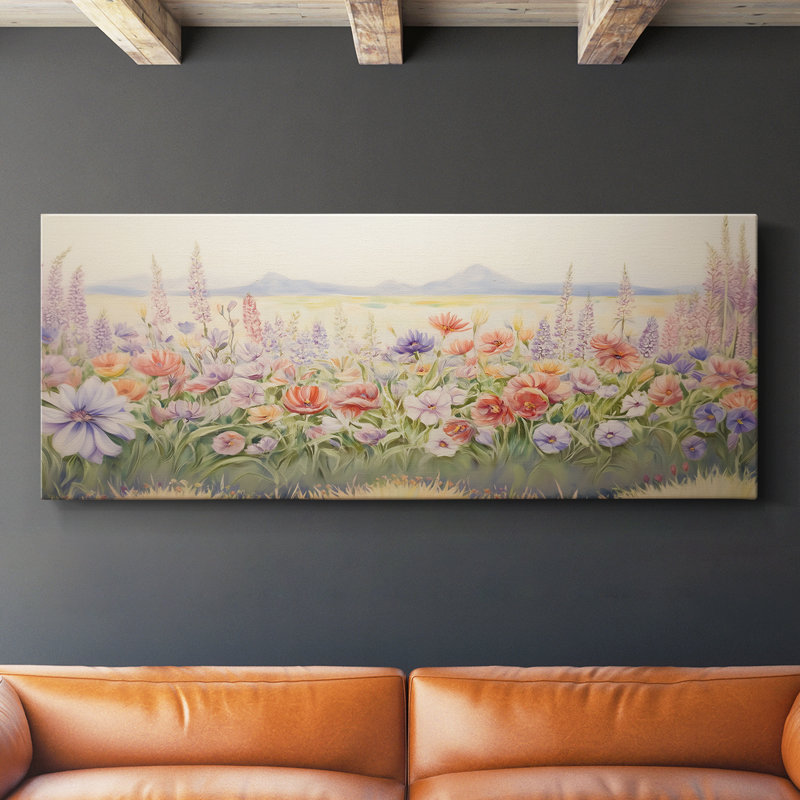 Botanical Series-CCXLI- Toile tendue avec châssis - Prêt à accrocher, H 12 po x l 30 po