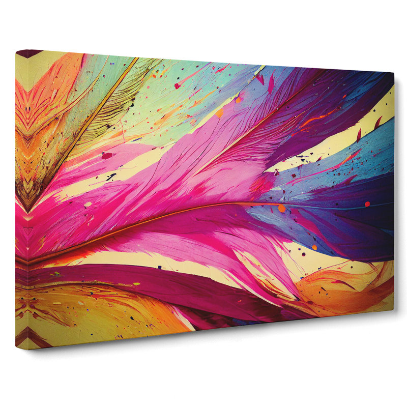 Bird Feather Splash Vol.1 - Wrapped Canvas, 35cm H x 50cm W x 3cm D