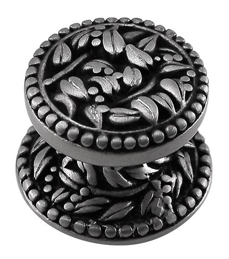 San Michele Mushroom Knob, 1" H x 1" W x 0.875" D, Antique Nickel