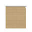 Wall-Mounted Floating Bathroom Vanity Unit with Integrated Ceramic Basin | Soft-Close Double Doors, Hidden Handle & Moisture-Resistant Storage, 59x46x50cm Natural Oak