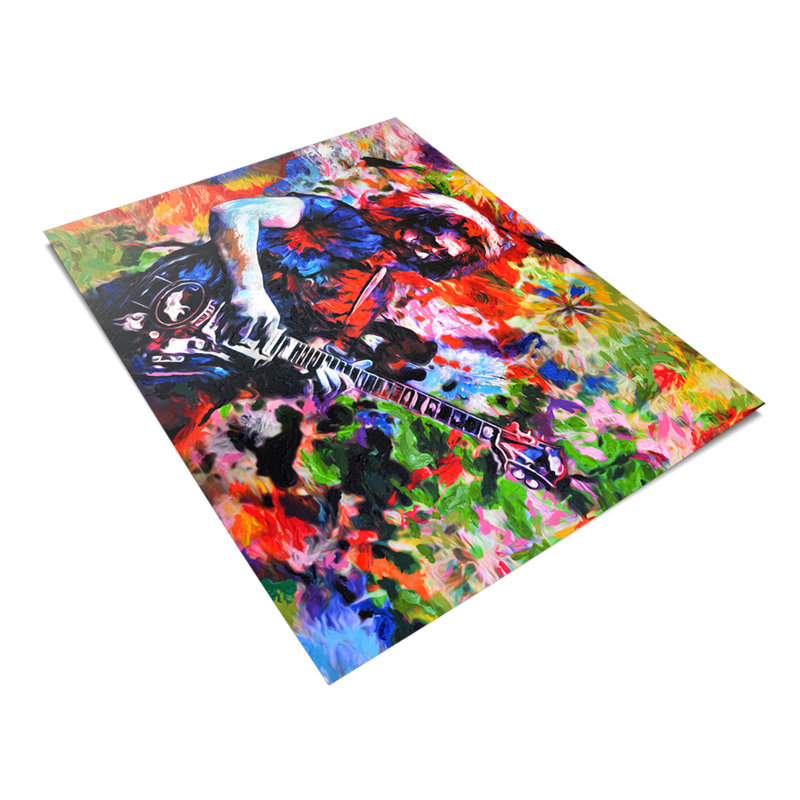 Jerry Garcia - The Grateful Dead - «Not Fade Away» - peinture sans cadre, H 11 po x l 14 po x P 0,1 po