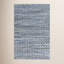 Denyer géométrique tissé à plat à la main et recyclé P.E.T. Tapis bleu / gris-1741993620