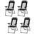 4 Pcs Patio Garden Adjustable Reclining Folding Chairs With Headrest-129744189
