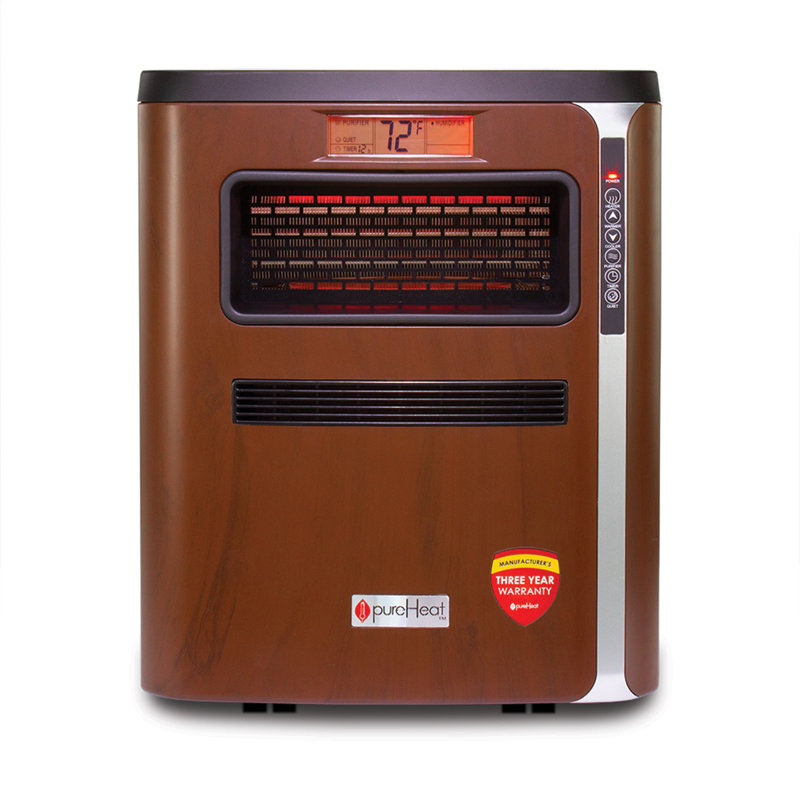 Infrared Wood Grain Electric Heater with Thermostat and UV Light