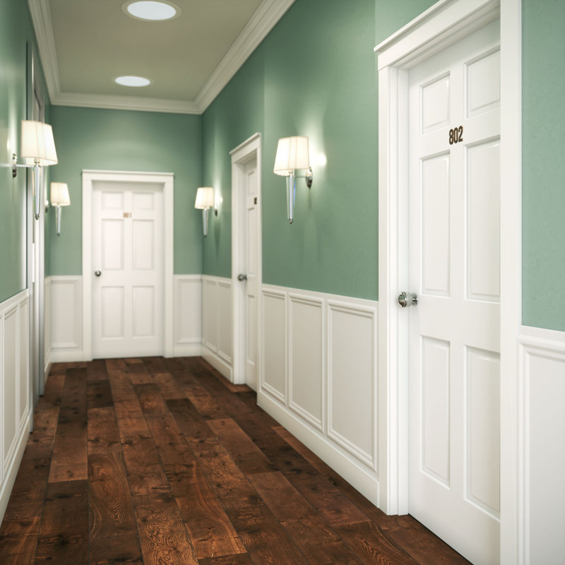 White Primed Solid Pine 6-Panel Interior Slab Door, 30" x 80"