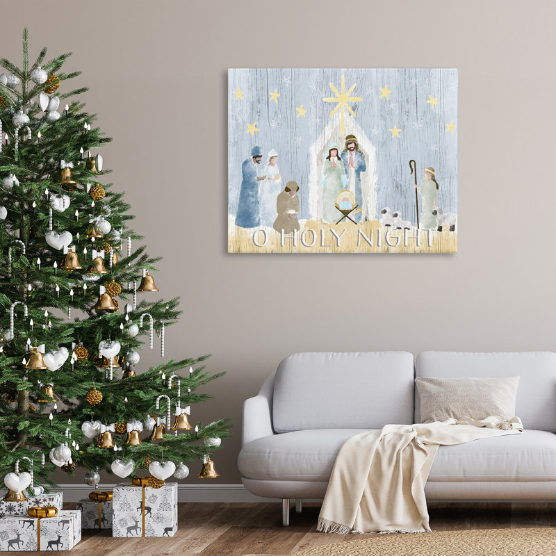 Crèche de Noël crèche de Noël, affiche de Noël, H 36 po x l 48 po