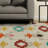 Auguste Geometric Handmade Tufted Wool Ivory/Crimson Area Rug-26642968