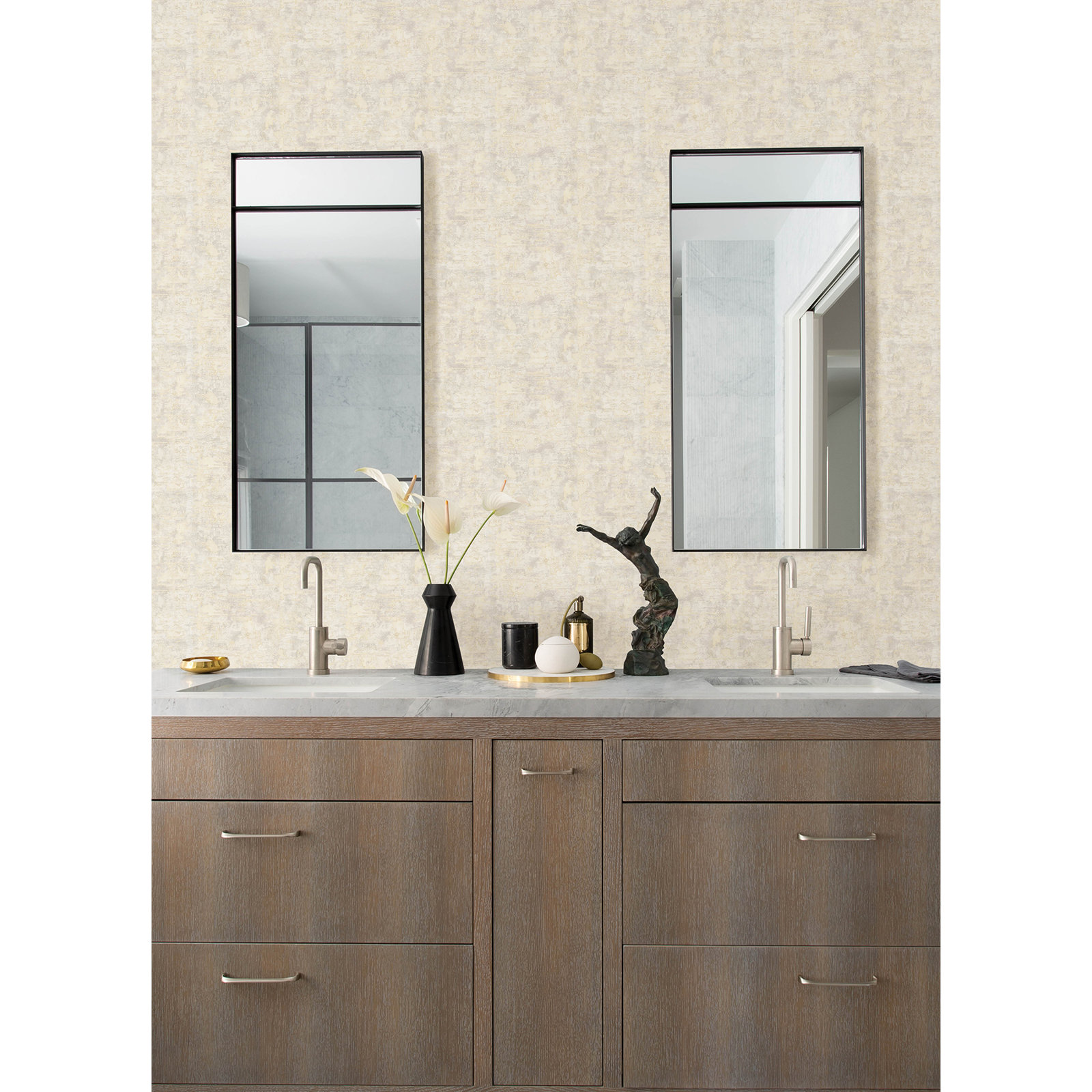 Masonry Neutral Stone Wallpaper, White