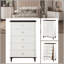 Commode Carena blanche et brune avec tiroirs spacieux, durable et élégante pour toute chambre à coucher