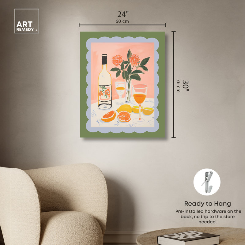 Art mural italien festonné «Italian Summer Still» par Art Remedy, H 30 po x l 24 po, Toile tendue