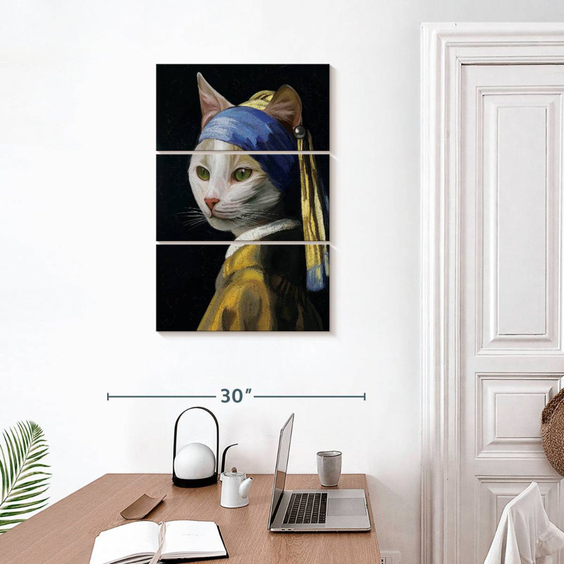 Chat de ketti avec une perle, H 32 po x l 20 po