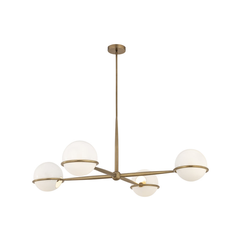 Lustre 4 lumières 48 "Orstyn, H 8 po x l 48 po x P 48 po, Quatre lumières