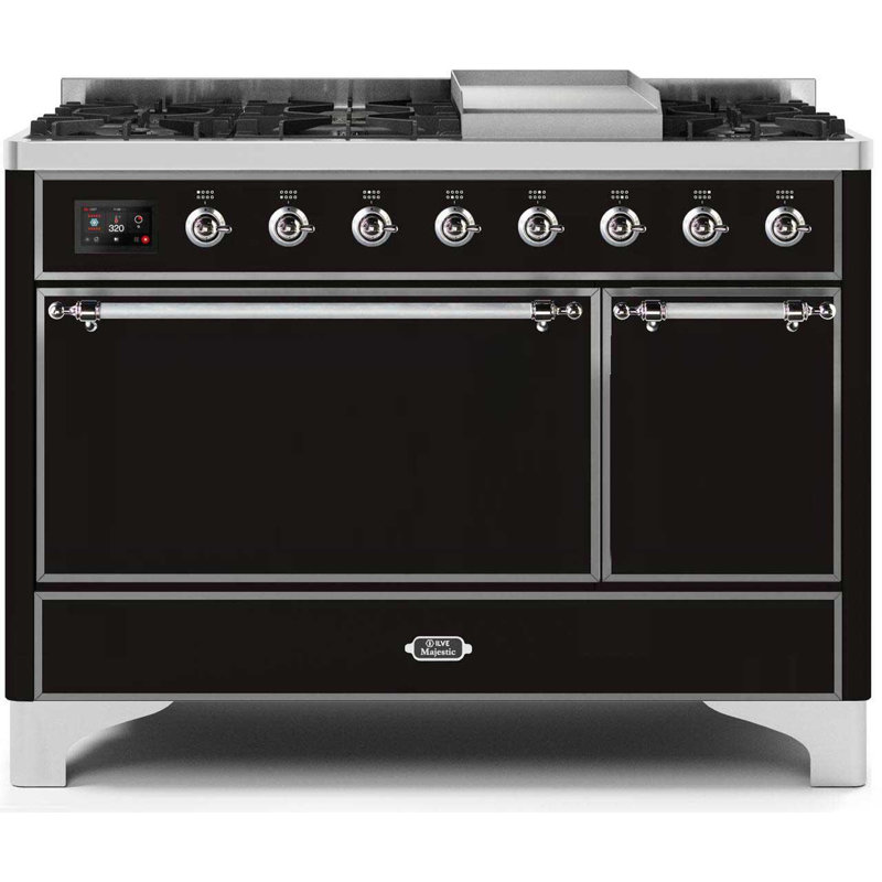 Majestic II 47.83" 5.02 Cu.Ft. Freestanding Dual Fuel with Griddle and Convection Oven, Natural Gas, Stainless Steel/Copper