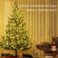 Arbre de Noël artificiel 7 pi, cèdre réaliste clairsemé avec lumières DEL bicolores et 2931 pointes, assemblage facile, arbre de Noël à charnières pour les vacances de bureau à domicile, vert