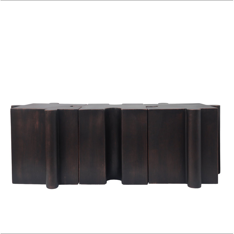 Table d'appoint casse-tête, table modulaire à bord convexe MGO, Brun