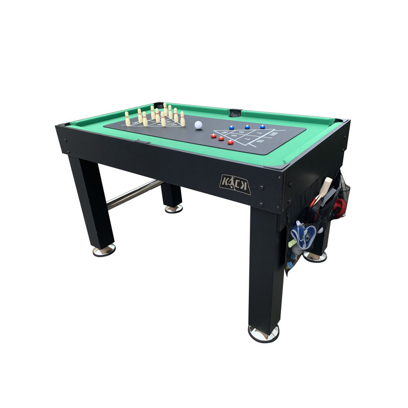 KICK Decagon 55″ 10-in-1 Multi-Game Table Combo Arcade Set for Home, Game Room, Friends & Family, Black