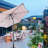 9FT UMBRELLA WITH LIGHT Red And Stripes-551164116