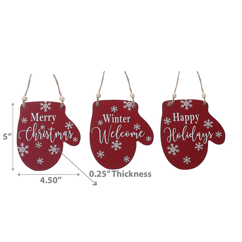 5'' Wood Holiday Shaped Ornament