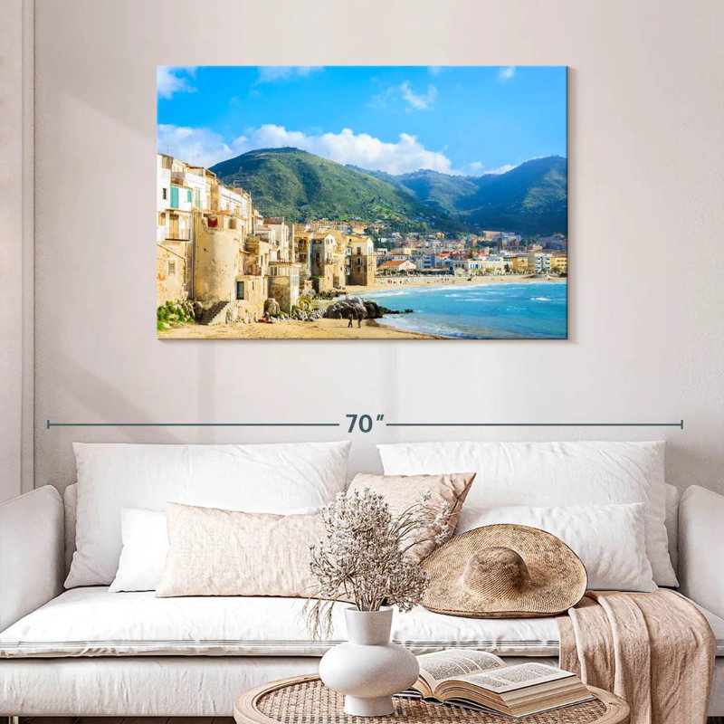 Gillard Cefalu, bord de mer, H 30 po x l 45 po