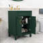 Meuble-lavabo moderne avec lavabo en céramique, tablette réglable et 2 portes à fermeture douce-779131365