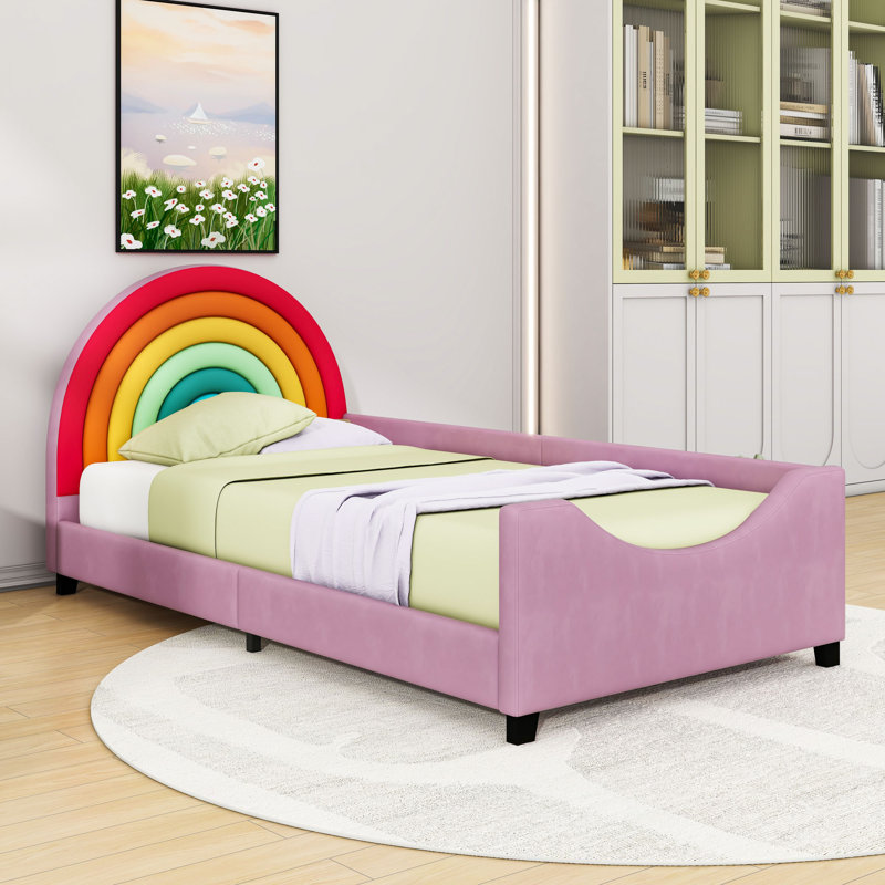 Lit de jour simple tapissier arc-en-ciel