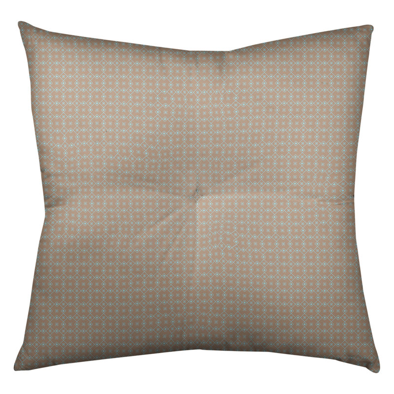 Coussin Katelyn Elizabeth, 26 po x 26 po, Brun et bleu