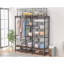Organisateur de placard, organisateurs de placard à 12 cubes et rangement, tablettes de placard portables, rangement pour vêtements (gris)