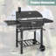 Dakota Fields Bridy 128cm W Charcoal Grill