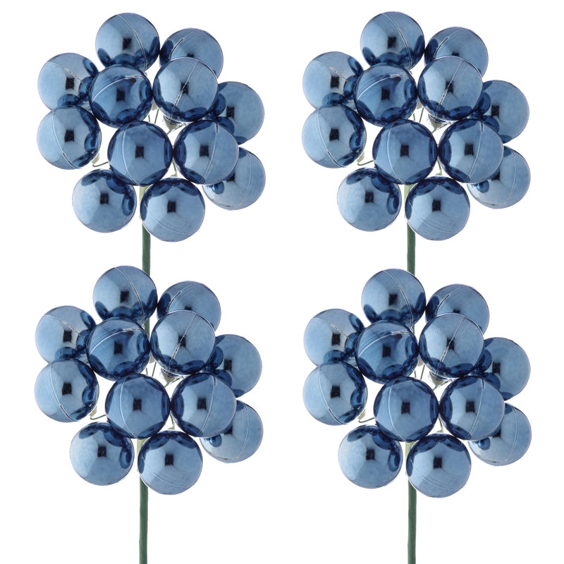 Boule de 30 tiges en plastique incassable 30 mm Shiney , Bleu